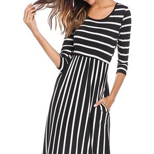 Midi striped dress